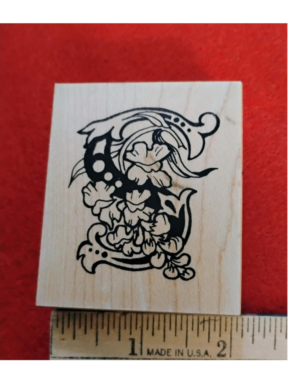 Rubber PSX stamp letter S